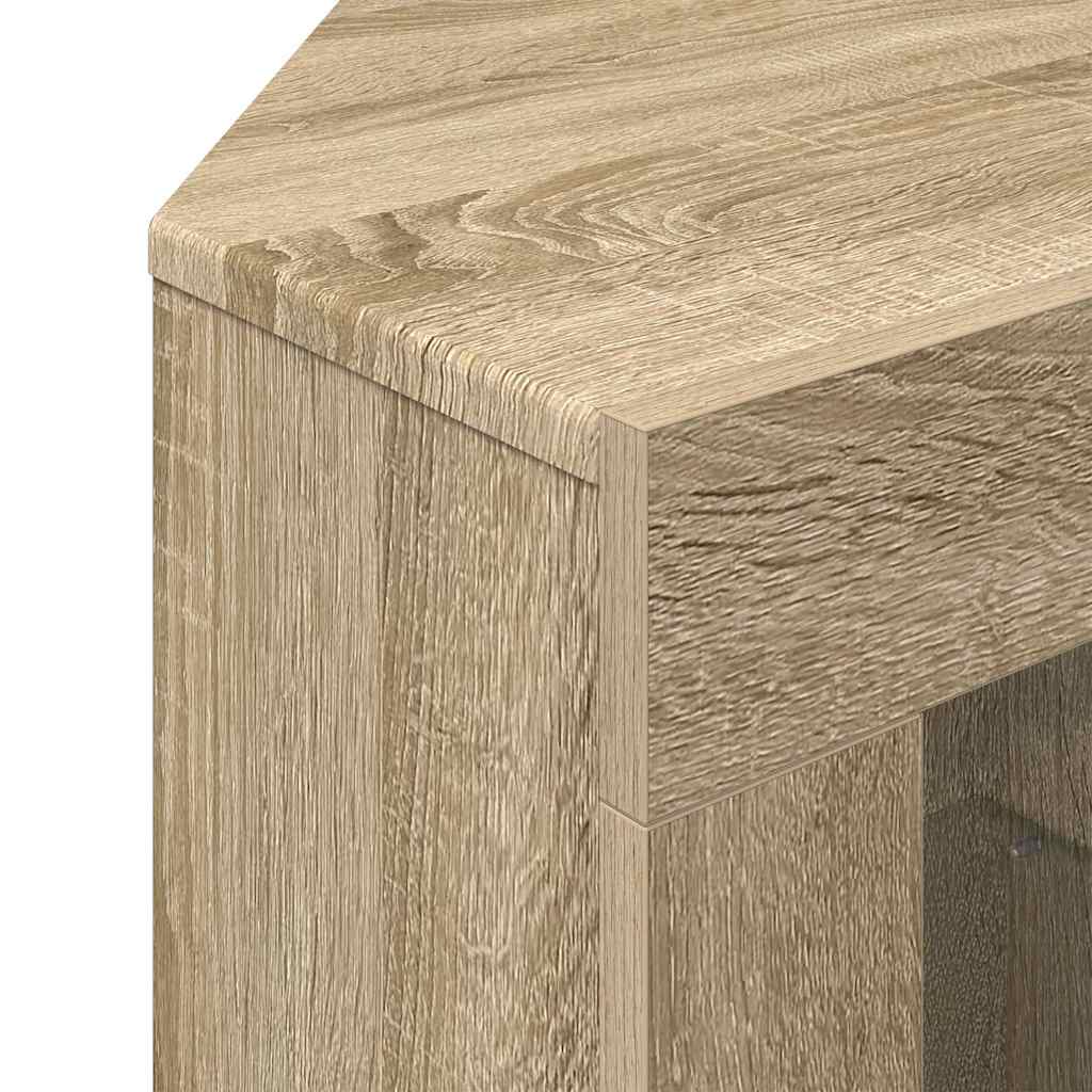 Eck-LED-TV-Schrank Sonoma-Eiche 100x40x68cm Holzwerkstoff