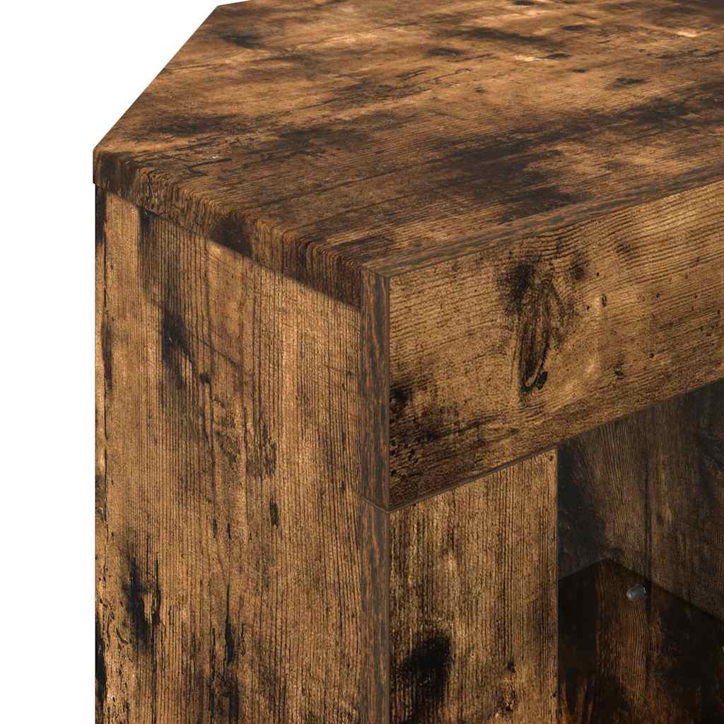 Eck-LED-TV-Schrank Geräucherte Eiche 100 x 40 x 50 cm