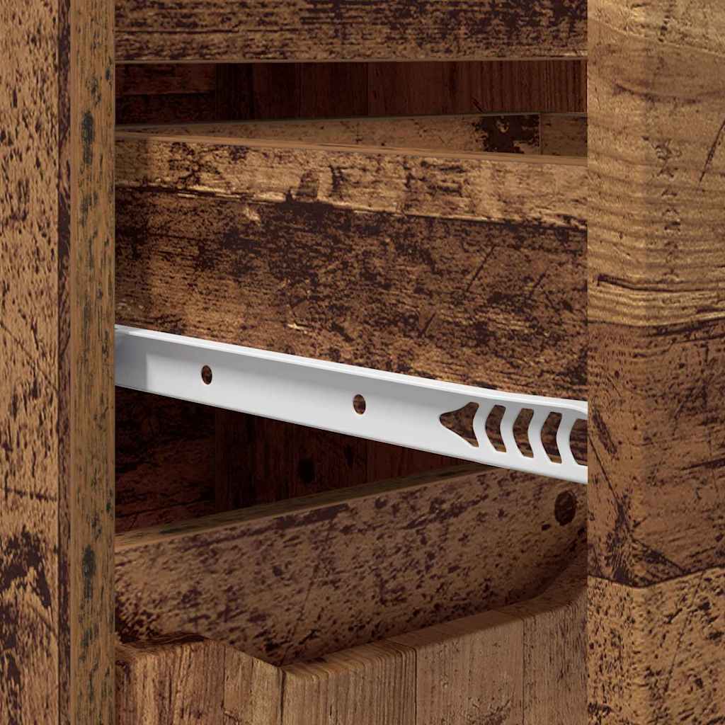 Badezimmermöbel-Set mit Schubladen 3 pcs Altholz Holzwerkstoff