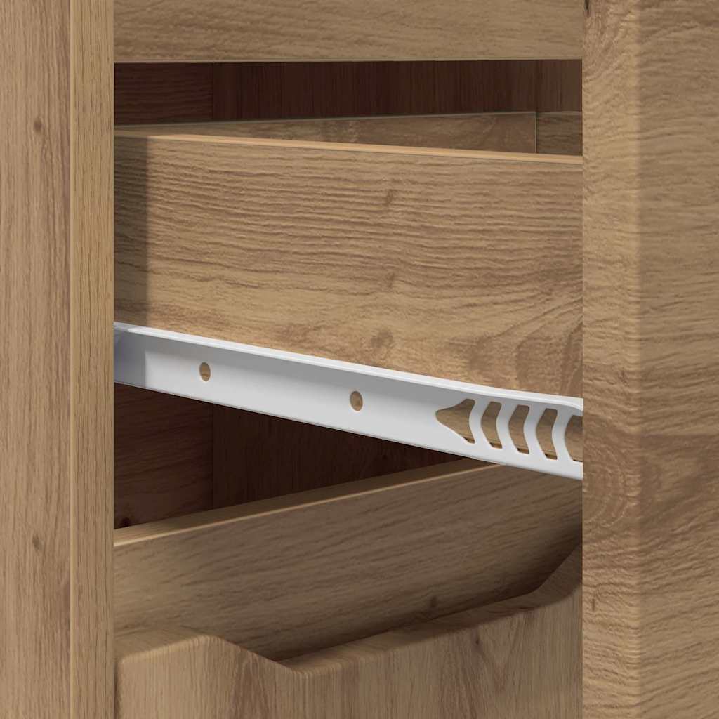 Badezimmermöbel-Set mit Regal 3 pcs Artisan-Eiche Holzwerkstoff