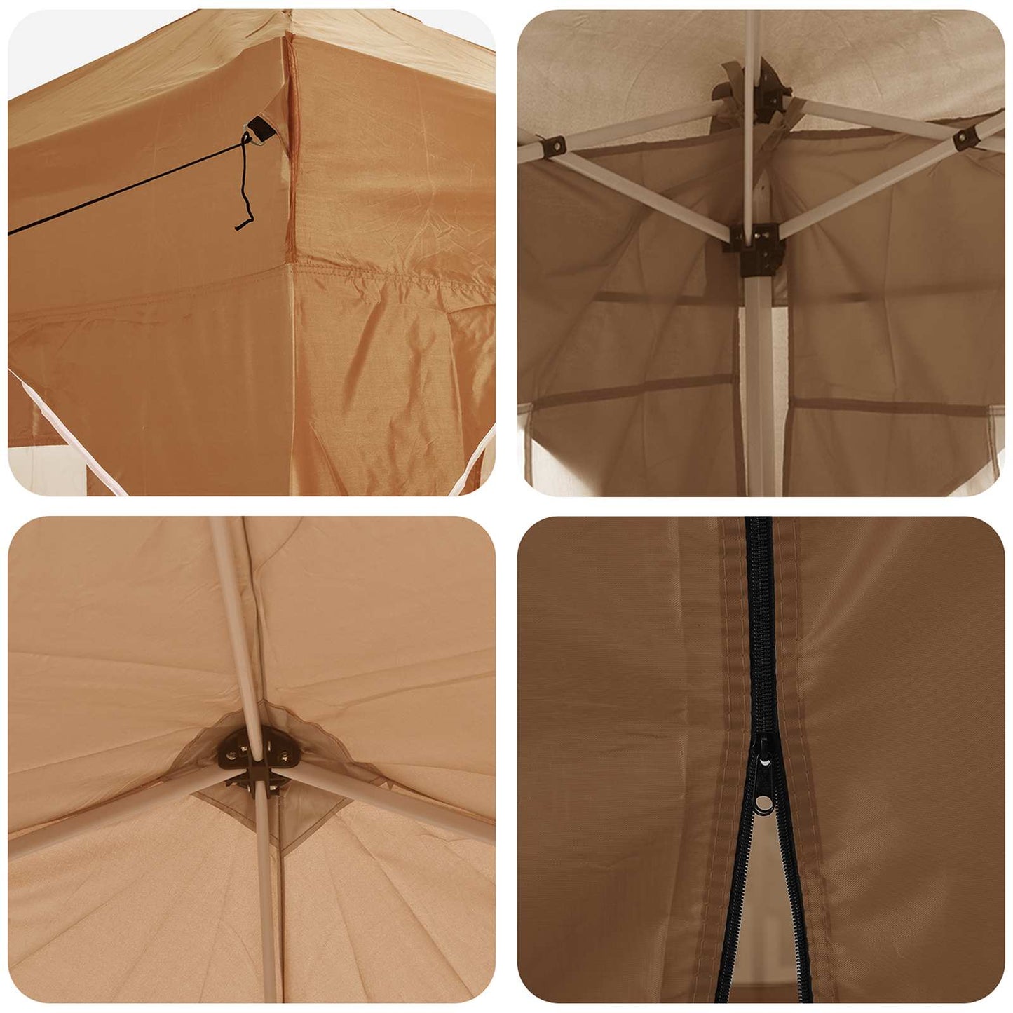 Pop-up Partyzelt Beige 575 x 288 x 245 cm Oxford-Stoff