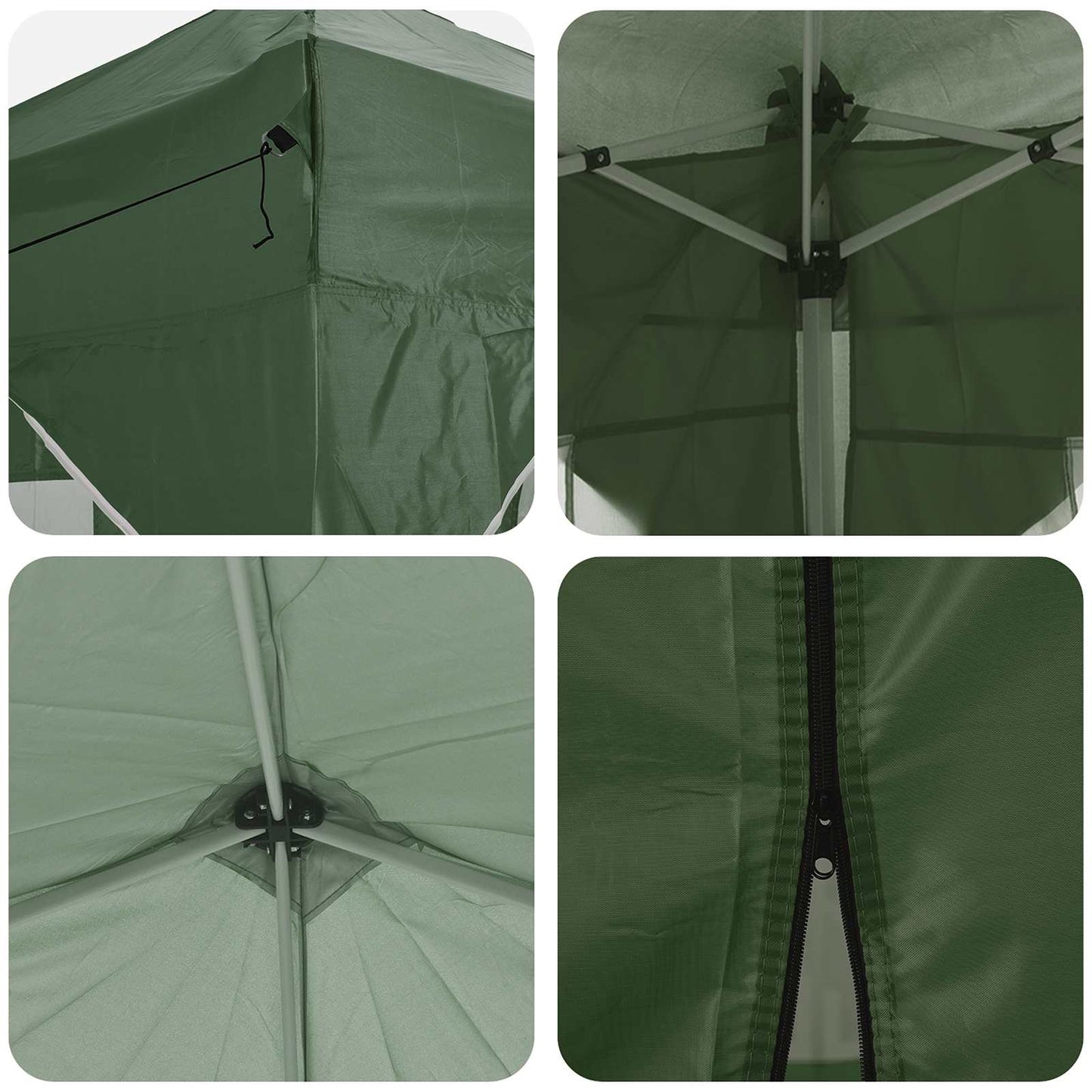 Pop-up Partyzelt Grün 575 x 288 x 245 cm Oxford-Stoff