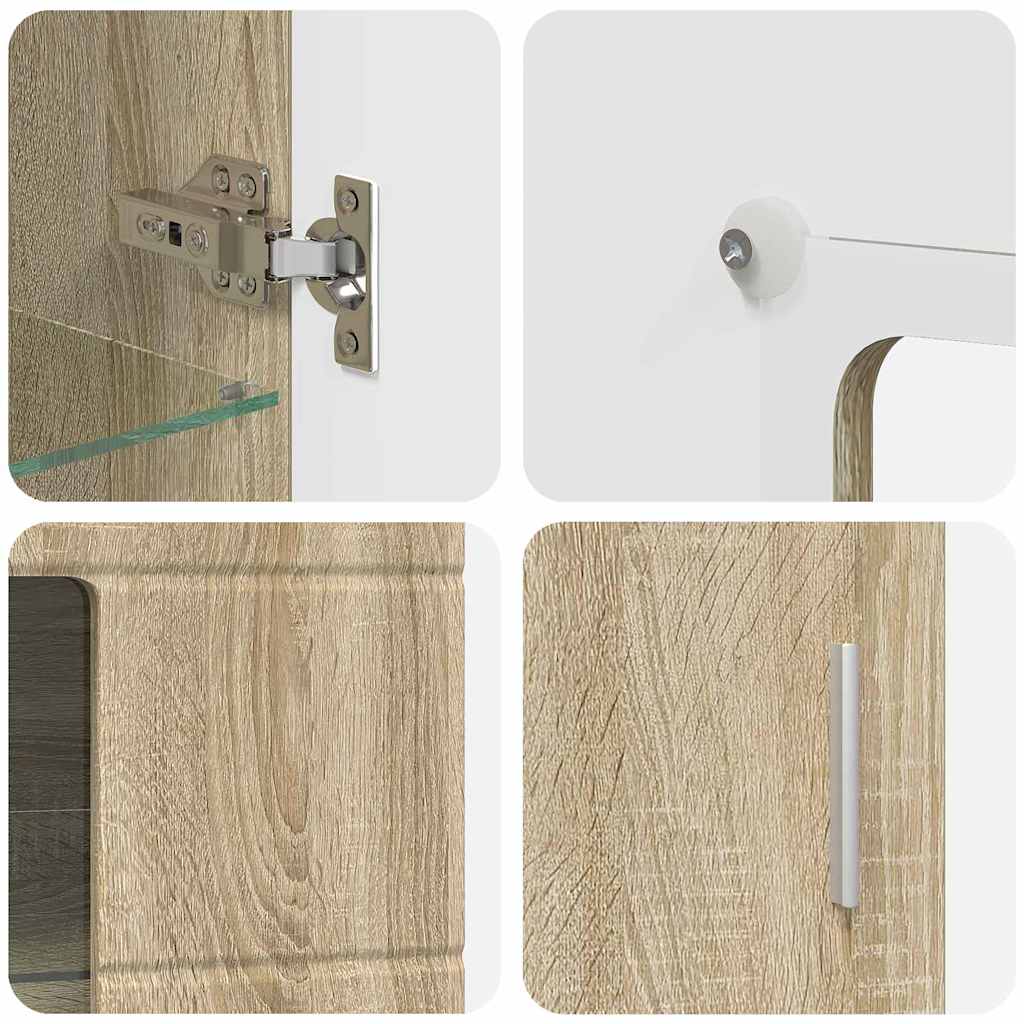 TV-Schrankset mit Regal FLORIN 3 pcs Sonoma-Eiche Holzwerkstoff