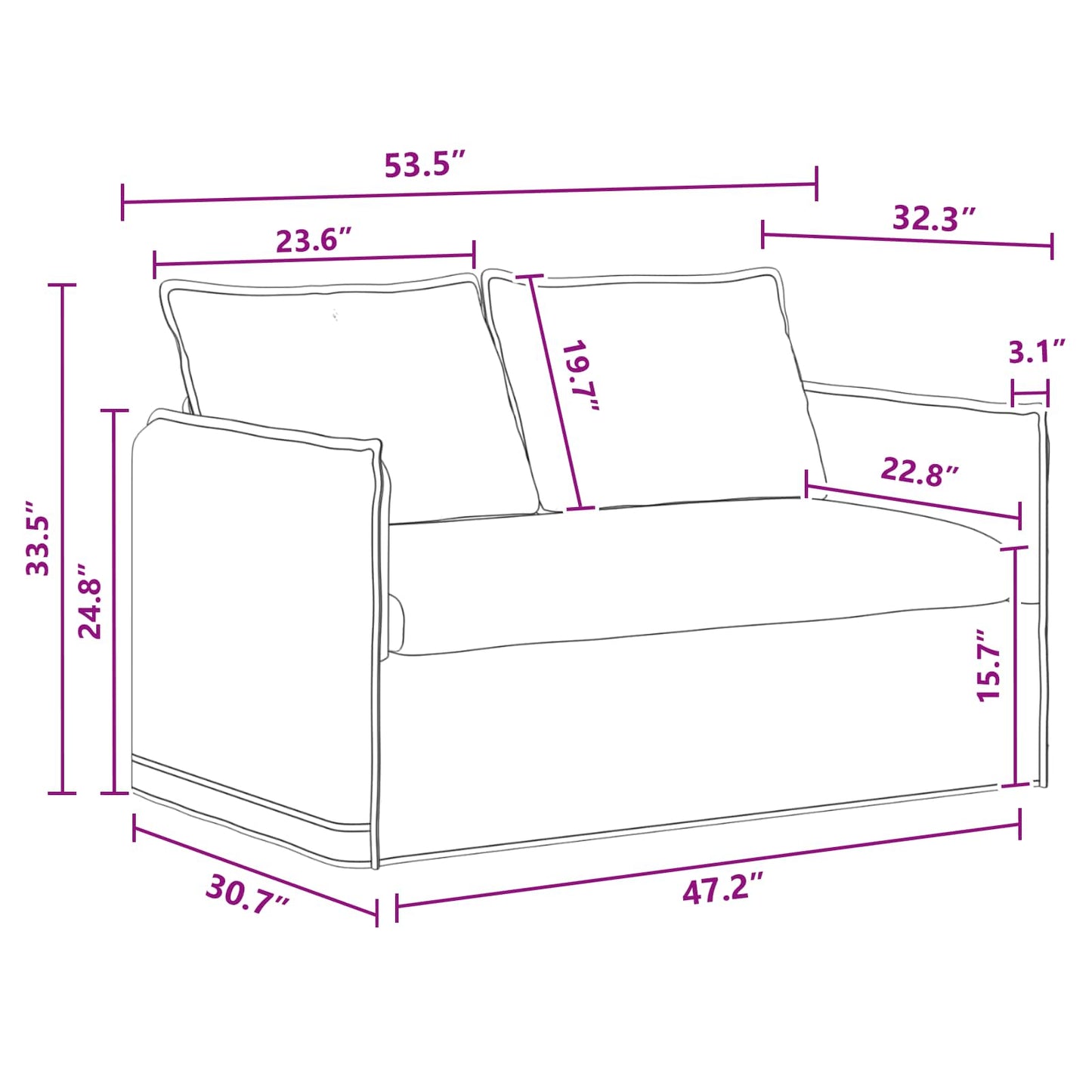Sofa Set 2 pcs Dunkelgrau 136 x 82 x 85 cm Stoff
