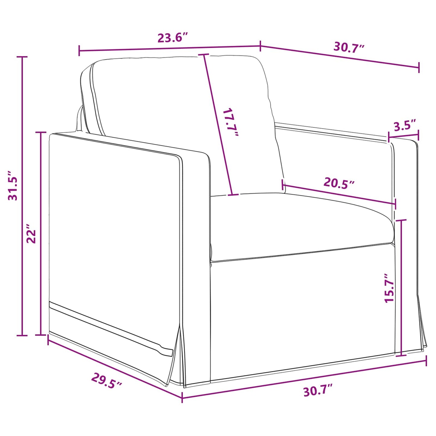 Sofa Dunkelgrau 78 x 78 x 80 cm Samt