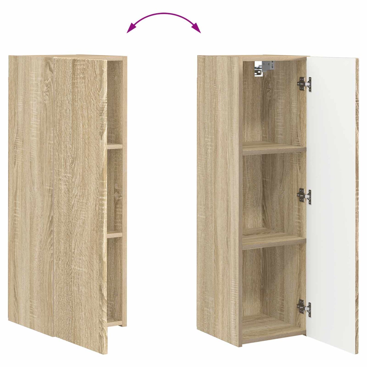 TV-Wandregal-Set Wandmontiert 4 pcs Sonoma-Eiche Holzwerkstoff