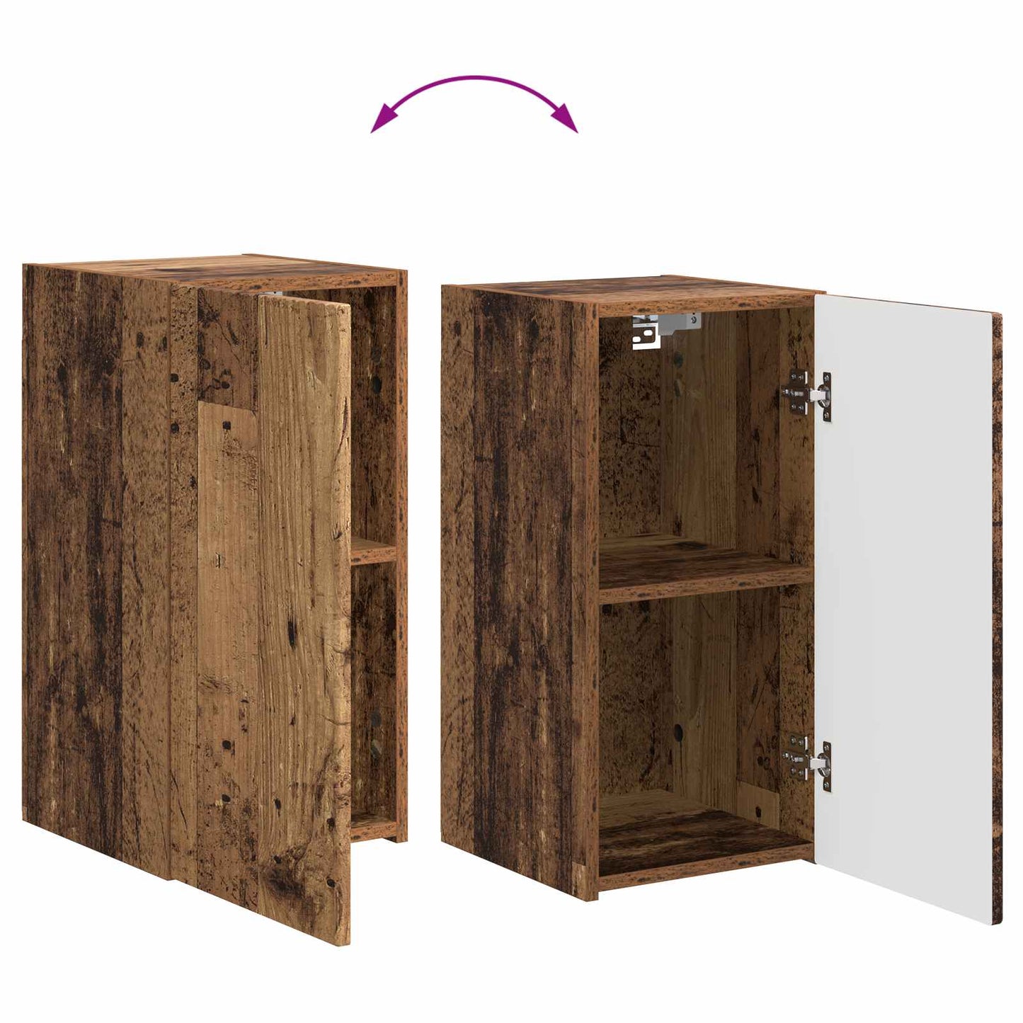 TV-Schrankset Wandmontiert 5 pcs Altholz Holzwerkstoff