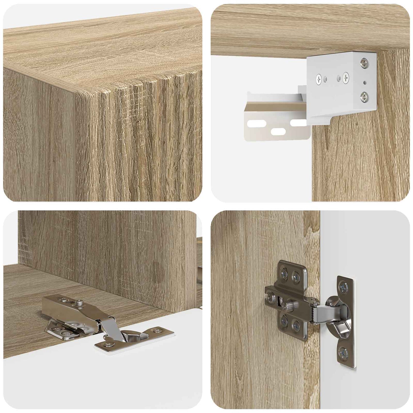 TV-Schrankset 4 pcs Sonoma-Eiche Holzwerkstoff
