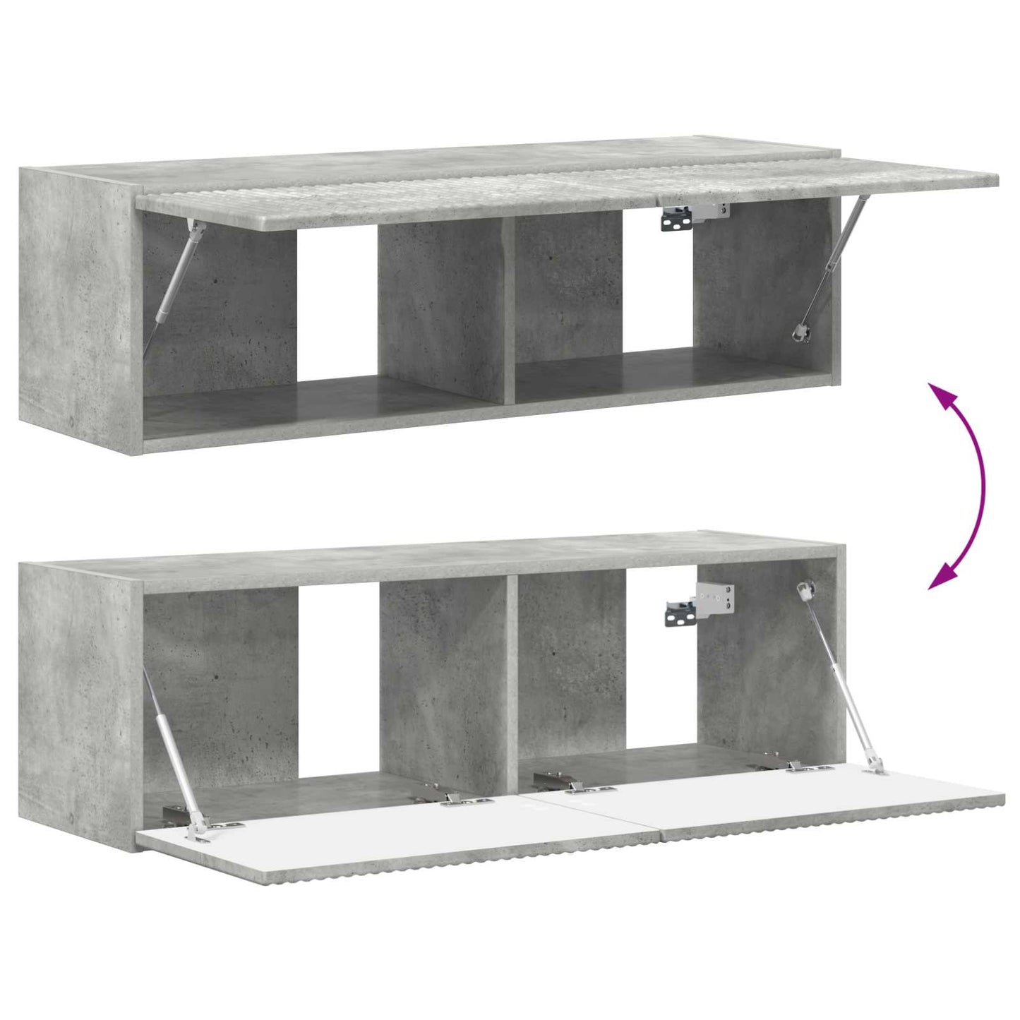 TV-Schränk 8 pcs Beton Grau