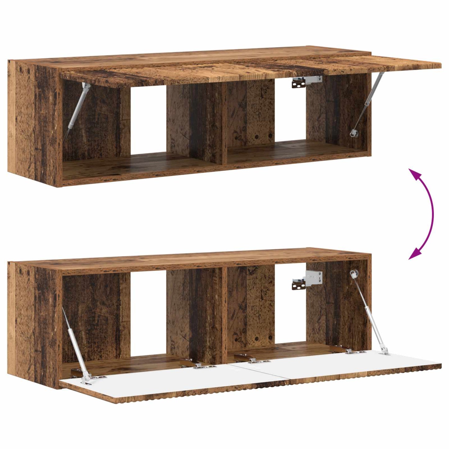 TV-Schränk 8 pcs Altholz
