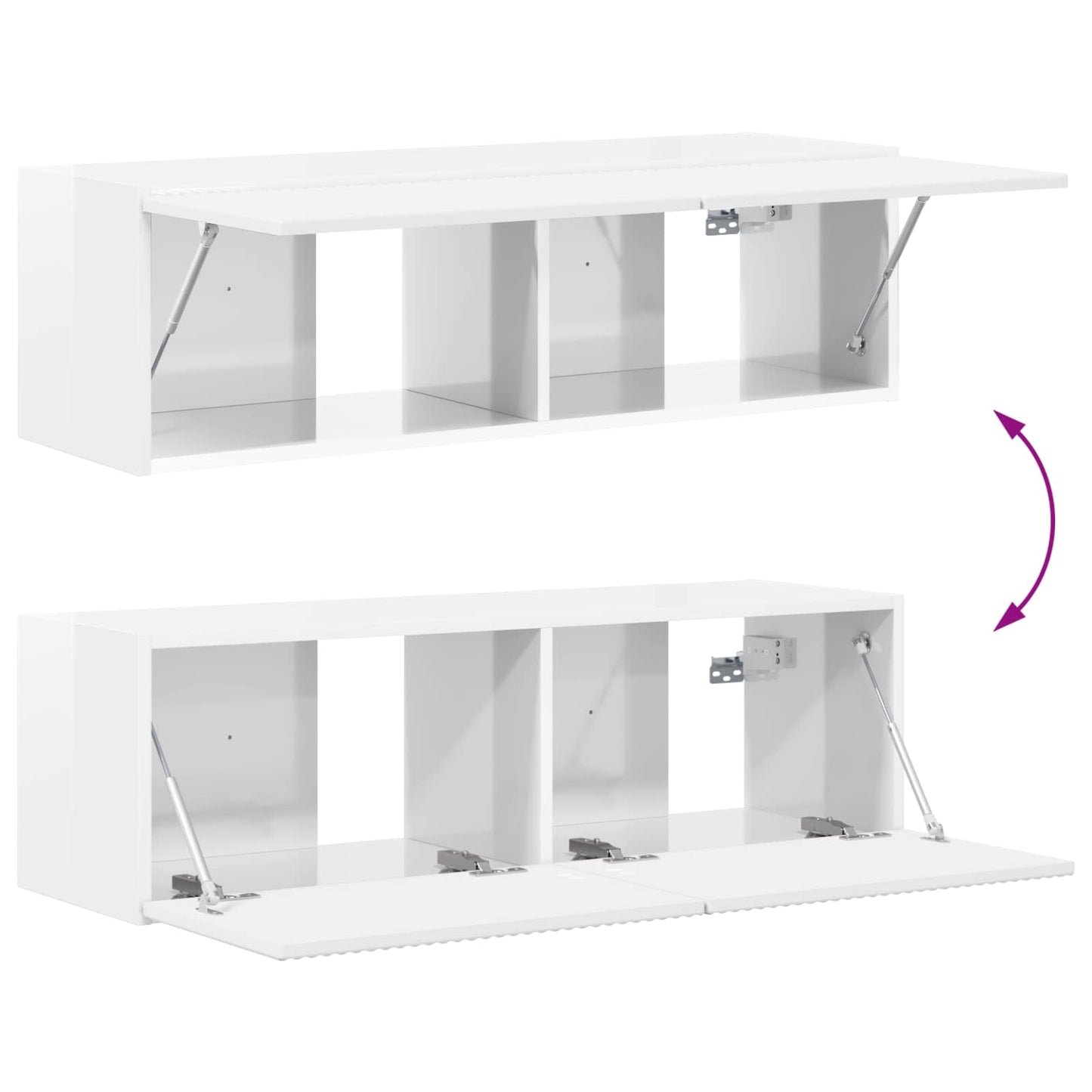 TV-Schränk 5 pcs Hochglanz Weiß