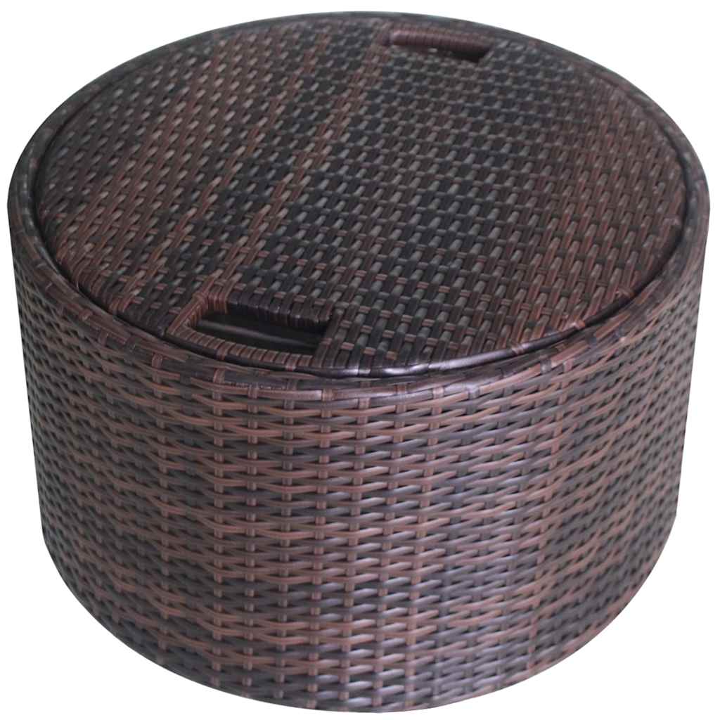 Gartenbetten mit Kissen Braun Poly Rattan