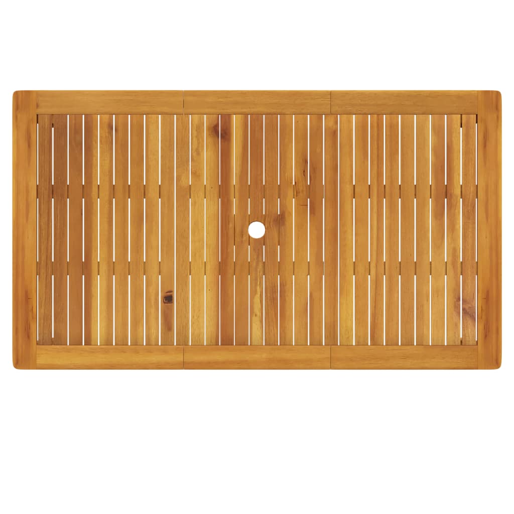 Gartentisch 140x80x74 cm Massivholz Akazie