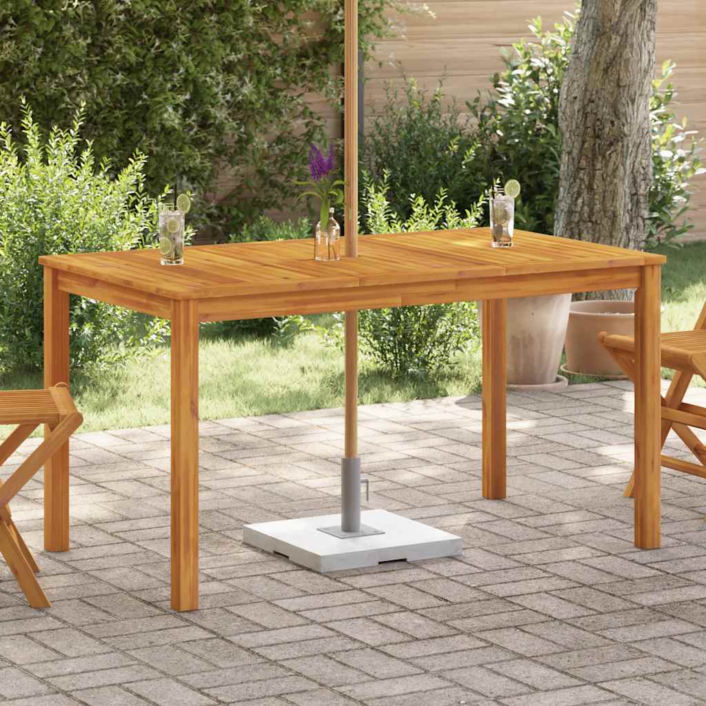 Gartentisch 140x80x74 cm Massivholz Akazie