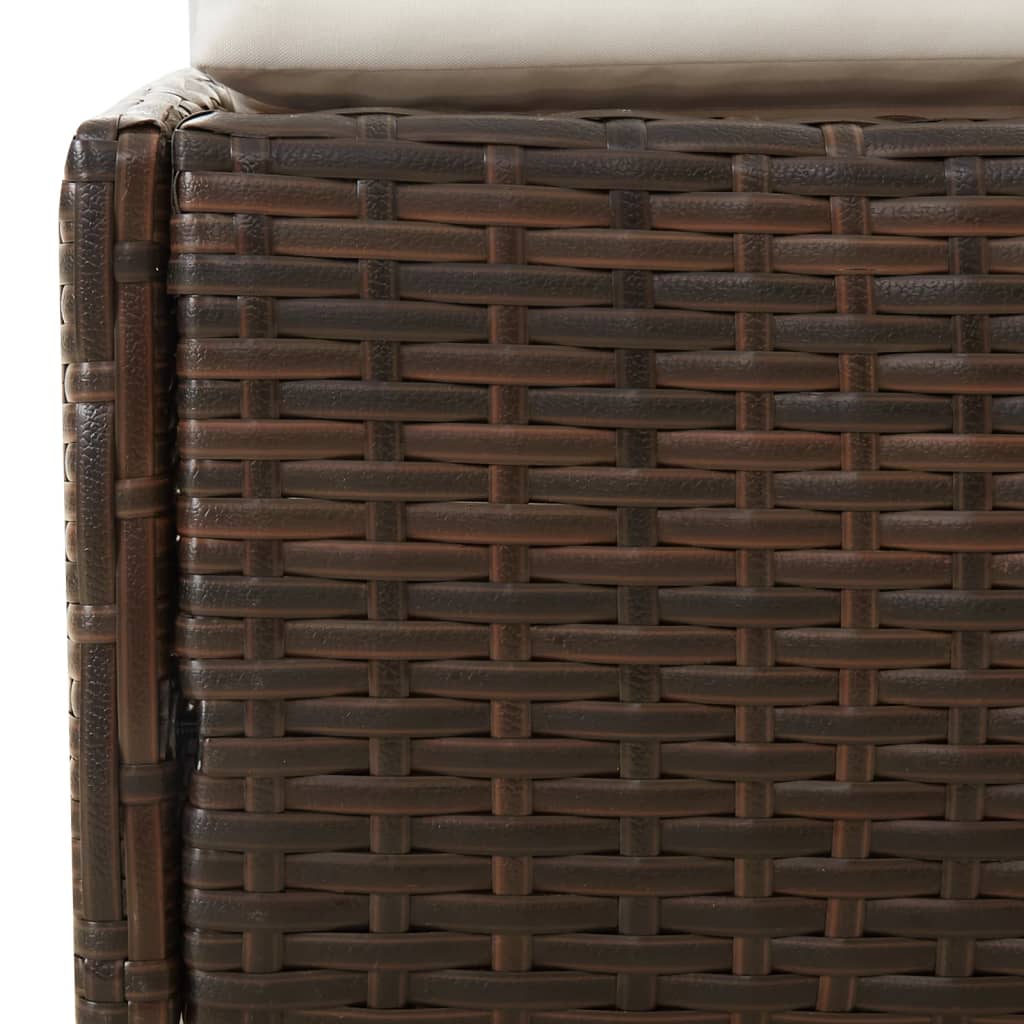 Gartenbett Braun 110x200 cm Poly Rattan