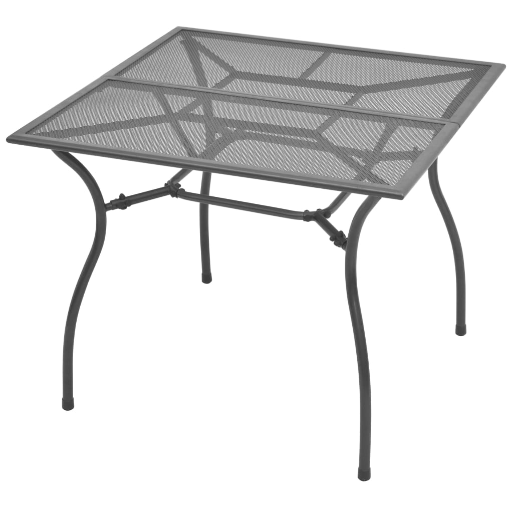 Gartentisch 90x90x72 cm Stahlgeflecht
