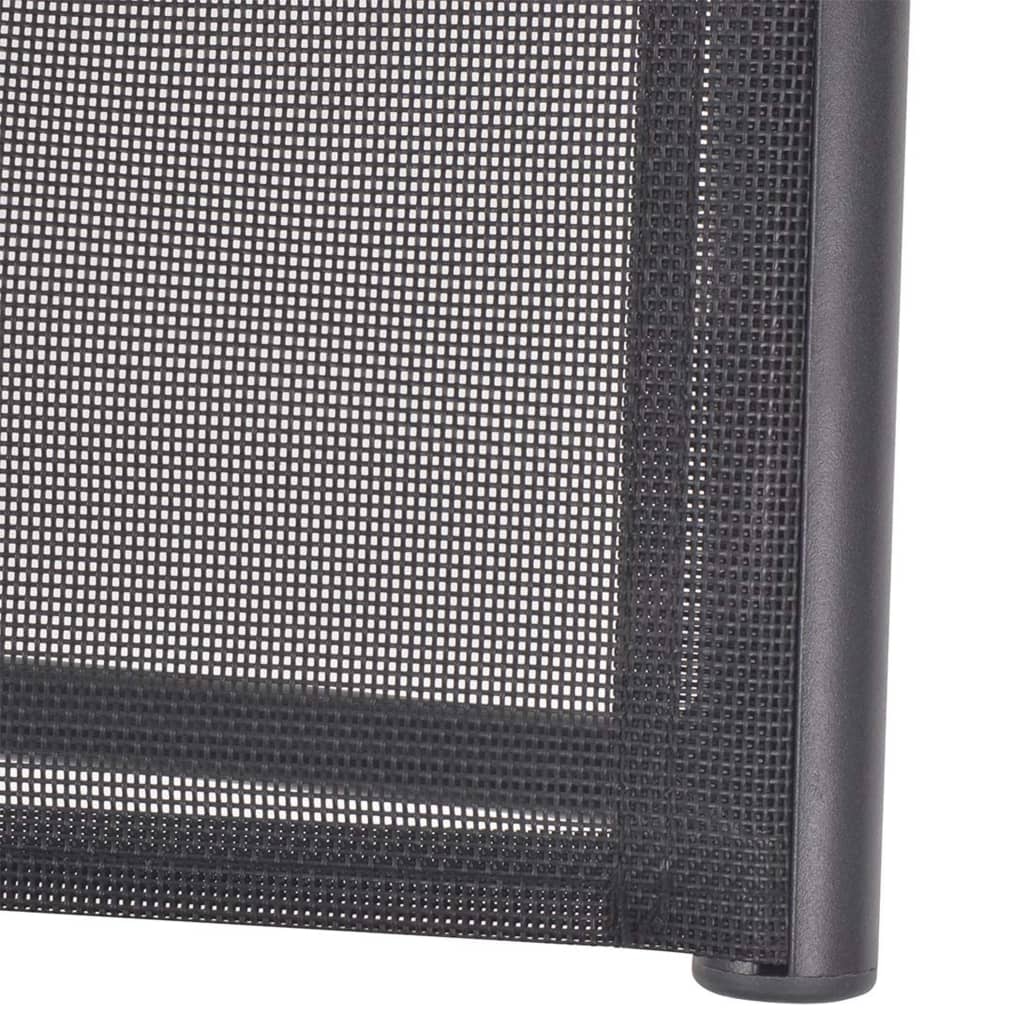 Liegestuhl Aluminium und Textilene Schwarz