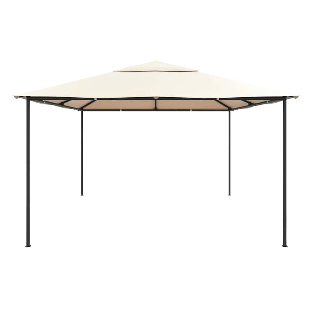 Pavilion Partyzelt Überdachung 4x4 m Stahl Beige