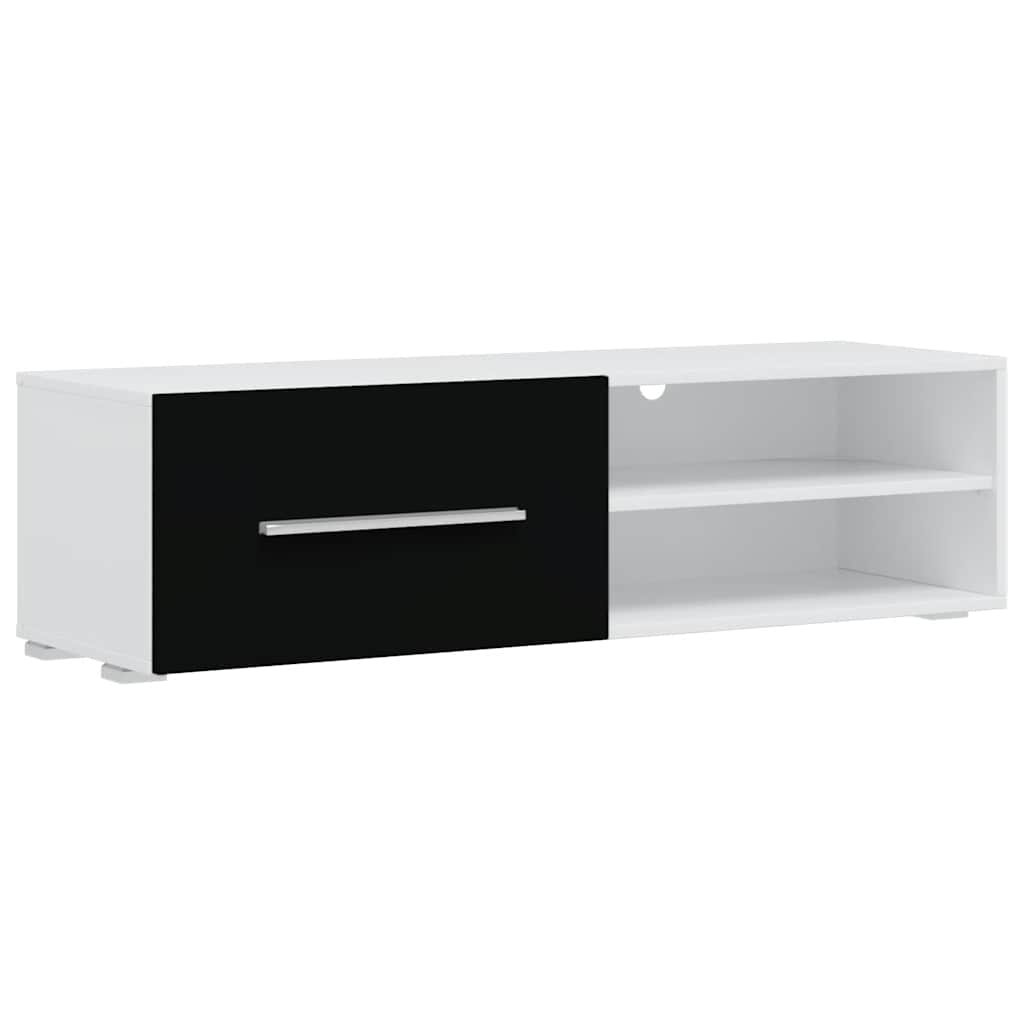 Fünfteilige Wohnwand TV-Schrank mit LED-Beleuchtung Schwarz