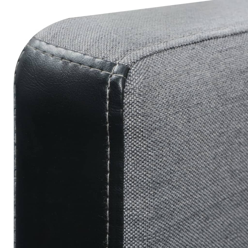Schlafsofa in L-Form Stoff Schwarz und Grau