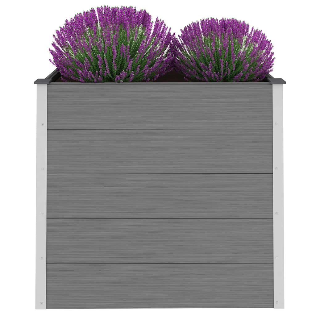 Garten-Hochbeet WPC 100 x 50 x 91 cm Grau