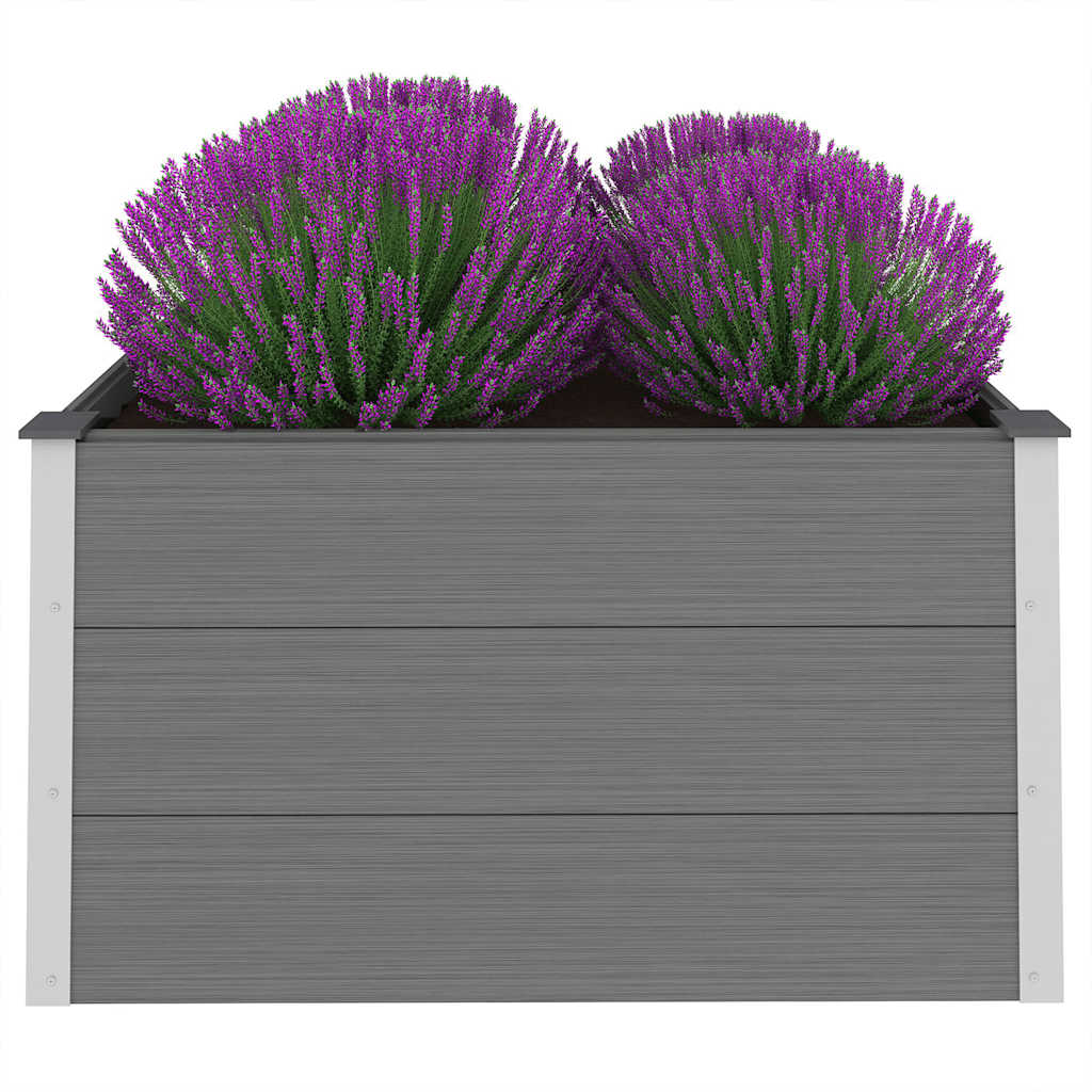 Garten-Hochbeet WPC 100 x 100 x 54 cm Grau