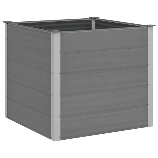 Garten-Hochbeet WPC 100x100x91 cm Grau
