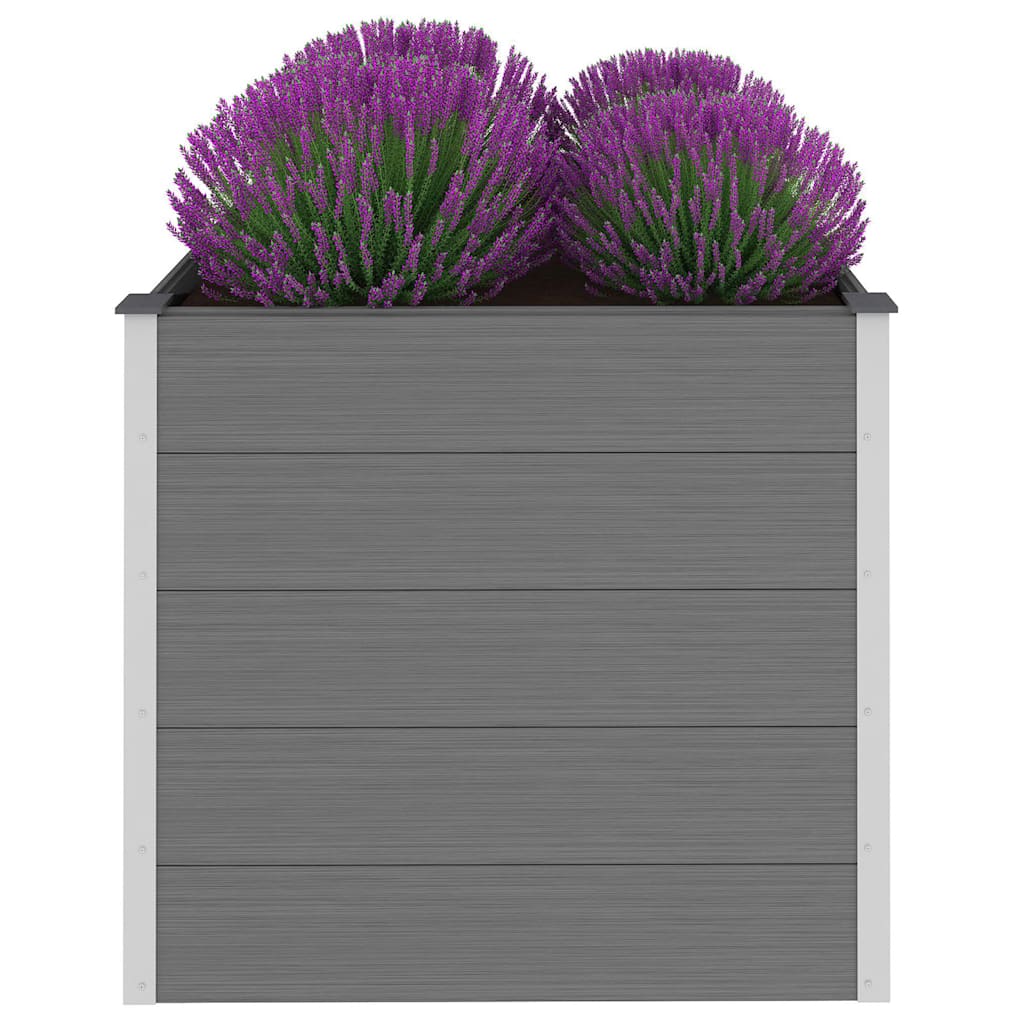 Garten-Hochbeet WPC 100x100x91 cm Grau