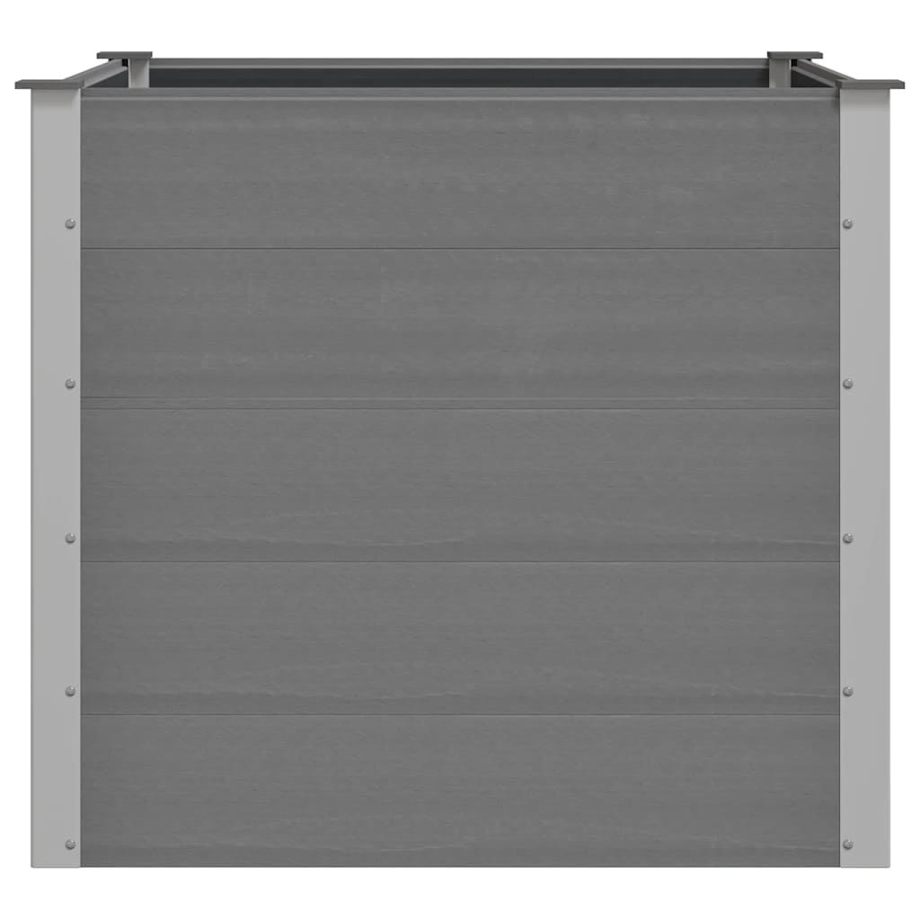 Garten-Hochbeet WPC 100x100x91 cm Grau