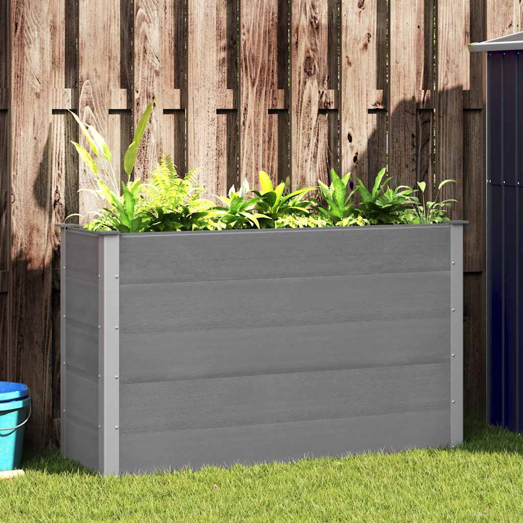 Garten-Hochbeet WPC 150 x 50 x 91 cm Grau