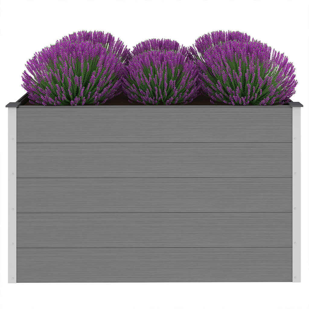 Garten-Hochbeet WPC 150x100x91 cm Grau