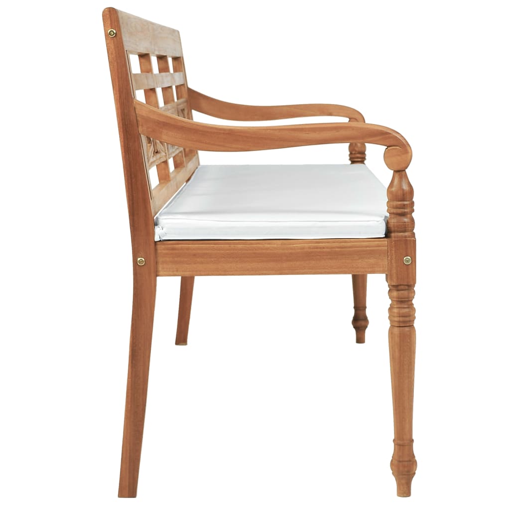 Batavia Gartenbank mit Polstern 150 cm Teak