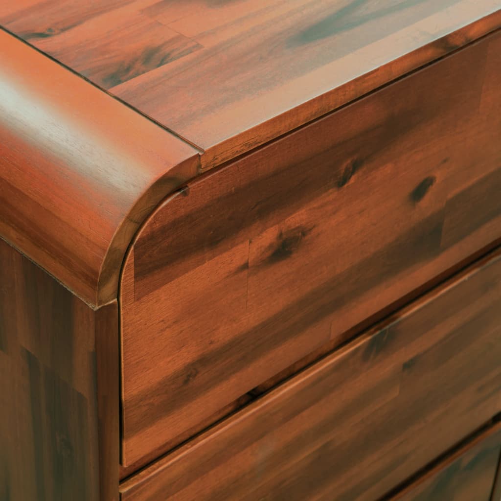 Schubladenschrank Akazienholz Massiv 90 x 37 x 75 cm
