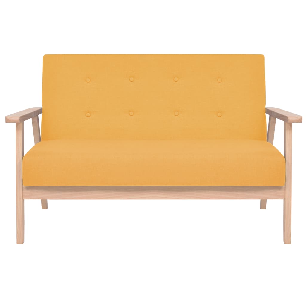 Sofagarnitur 2-tlg. Stoff Gelb