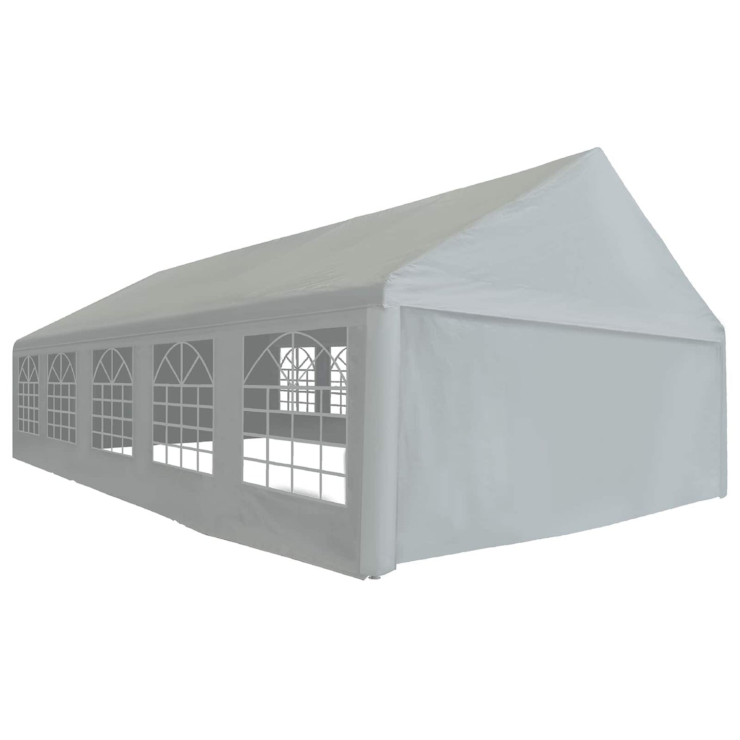 Zeltstoff ohne Gestell Grau 10 x 5 m PE