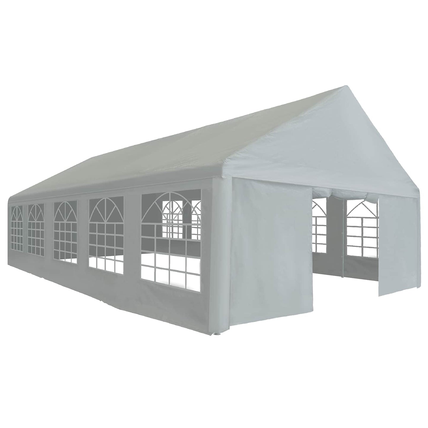 Zeltstoff ohne Gestell Grau 10 x 5 m PE