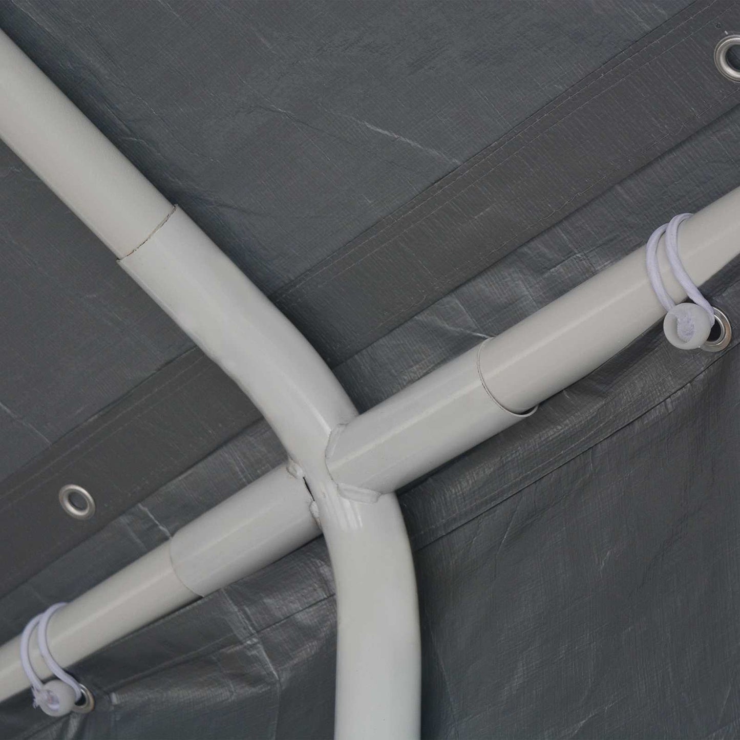 Zeltstoff ohne Gestell Grau 12 x 6 m PE