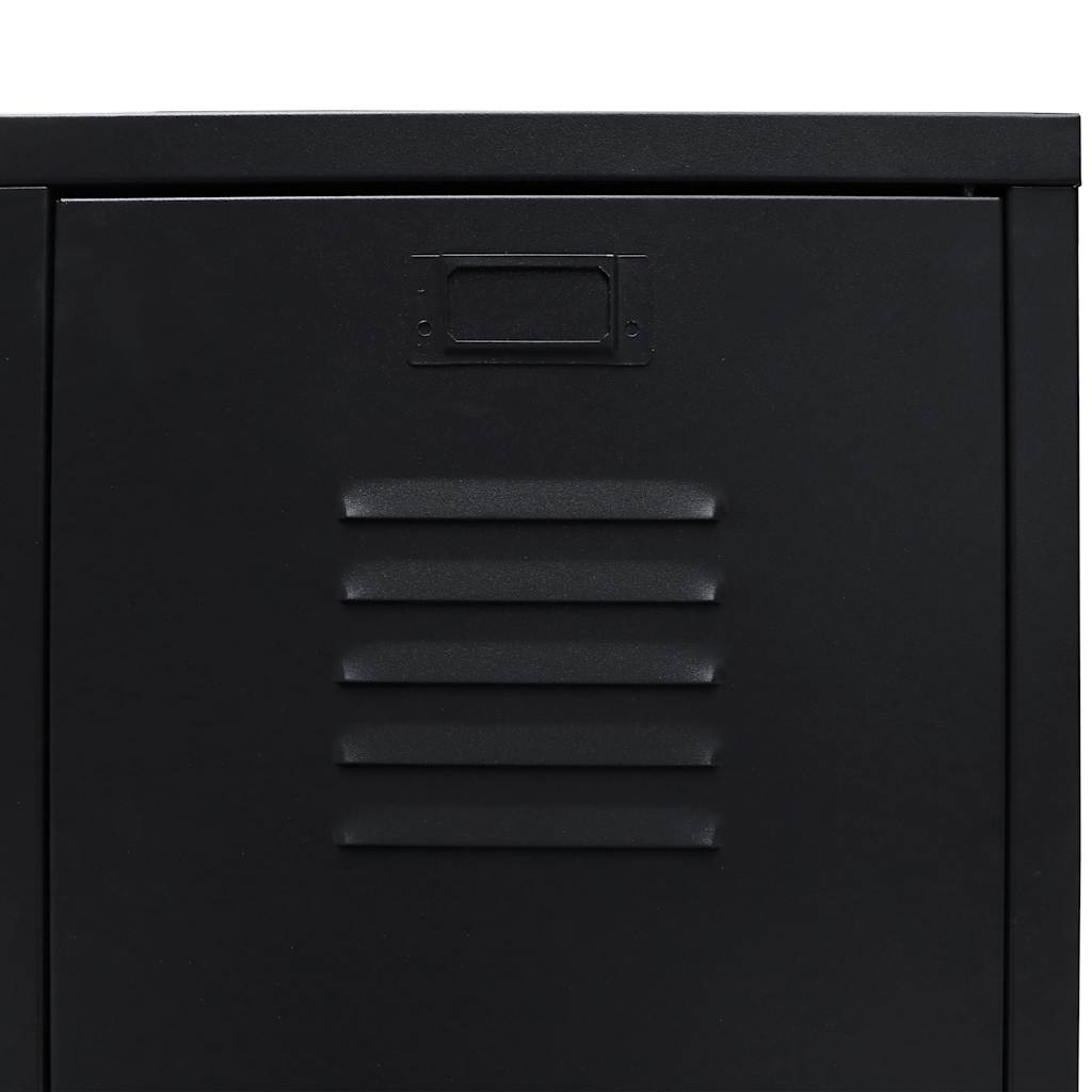 Kleiderschrank Metall Industrie-Stil 67 x 35 x 107 cm Schwarz
