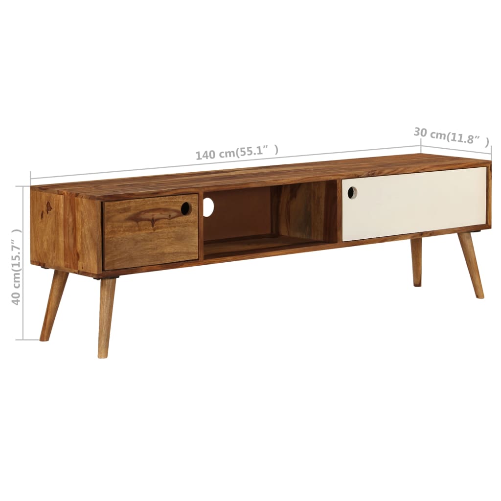 TV-Schrank 140x30x40 cm Massivholz Akazie