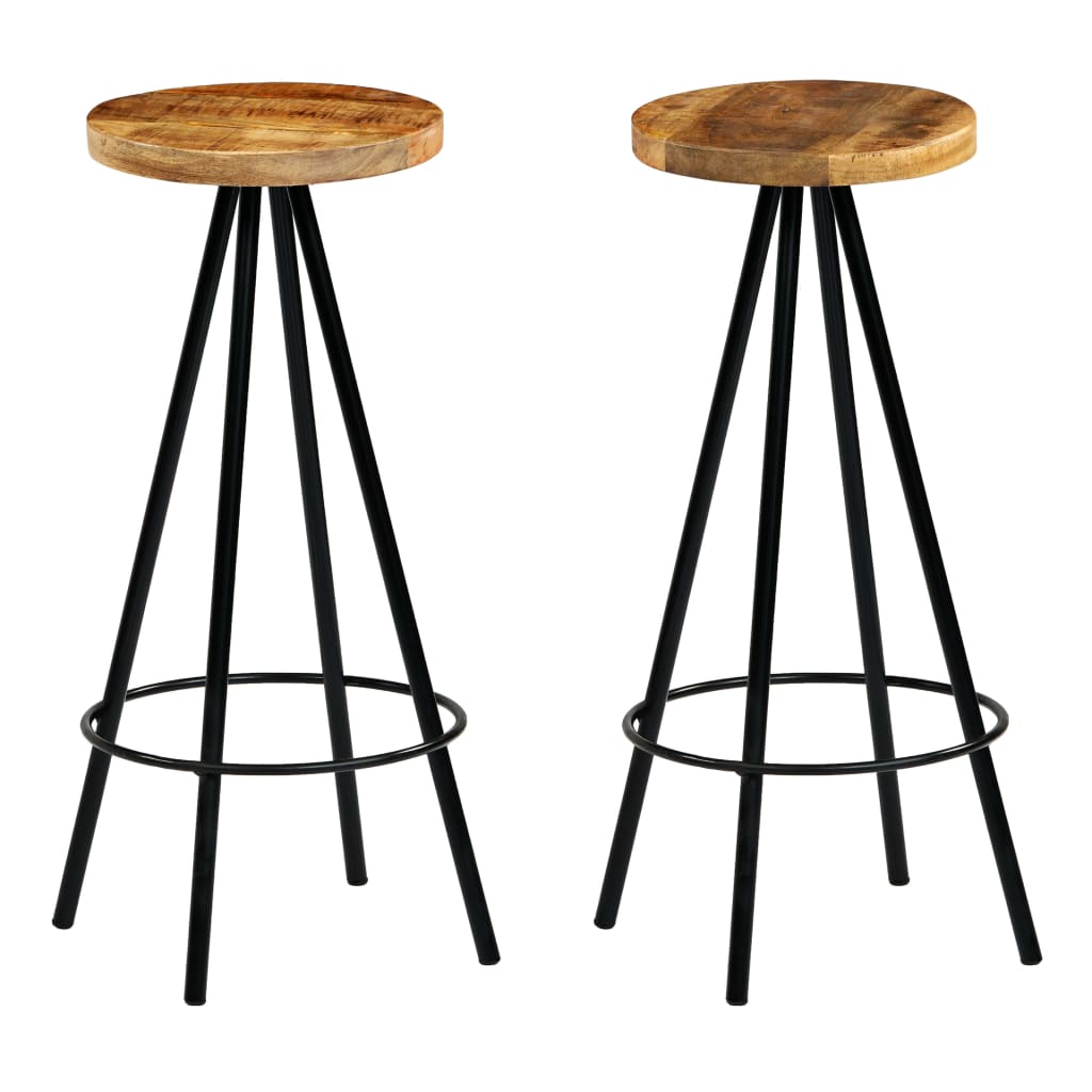 Bar-Set 3-tlg. Massivholz Mango 60×60×107 cm