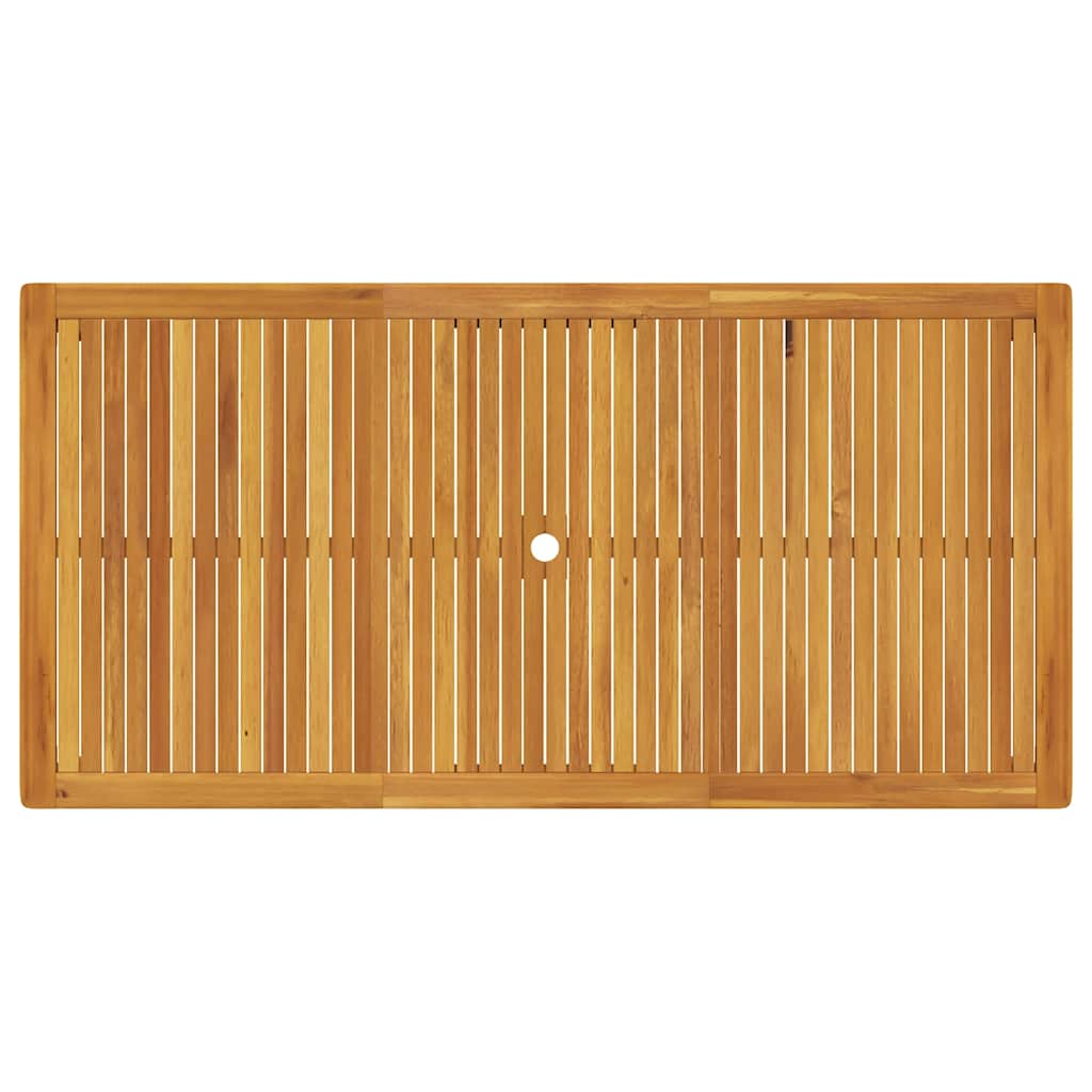 Gartentisch 200x100x74 cm Massivholz Akazie