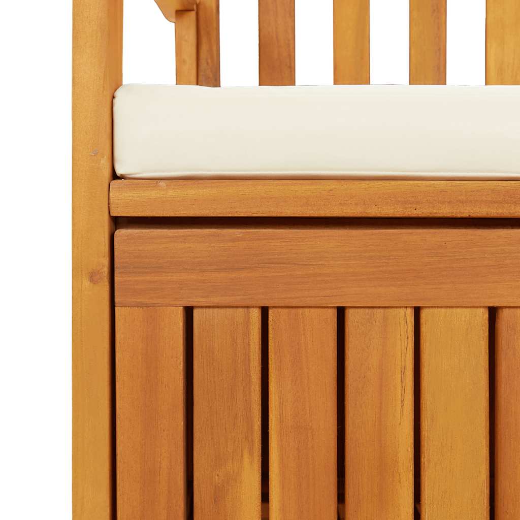 Garten Aufbewahrungsbank Akazienholz Massiv 120 x 63 x 84 cm