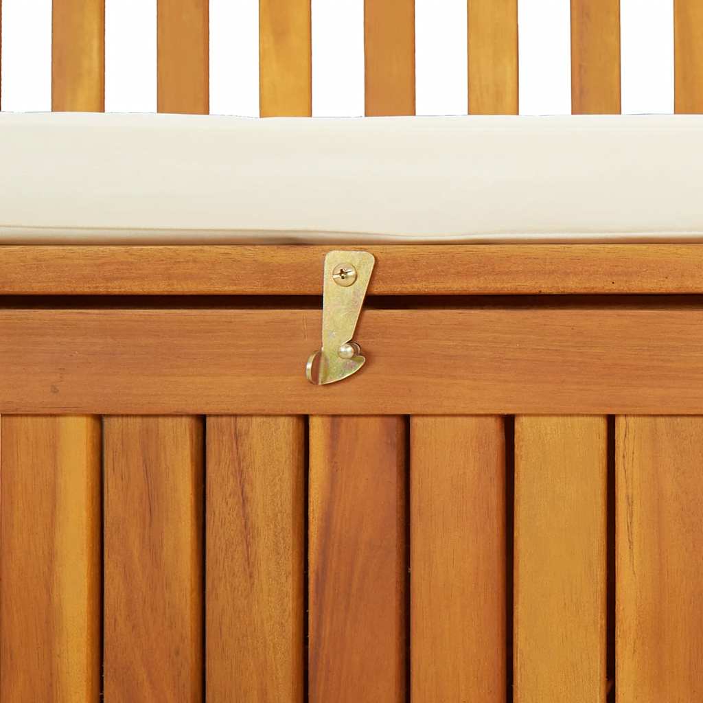 Garten Aufbewahrungsbank Akazienholz Massiv 120 x 63 x 84 cm