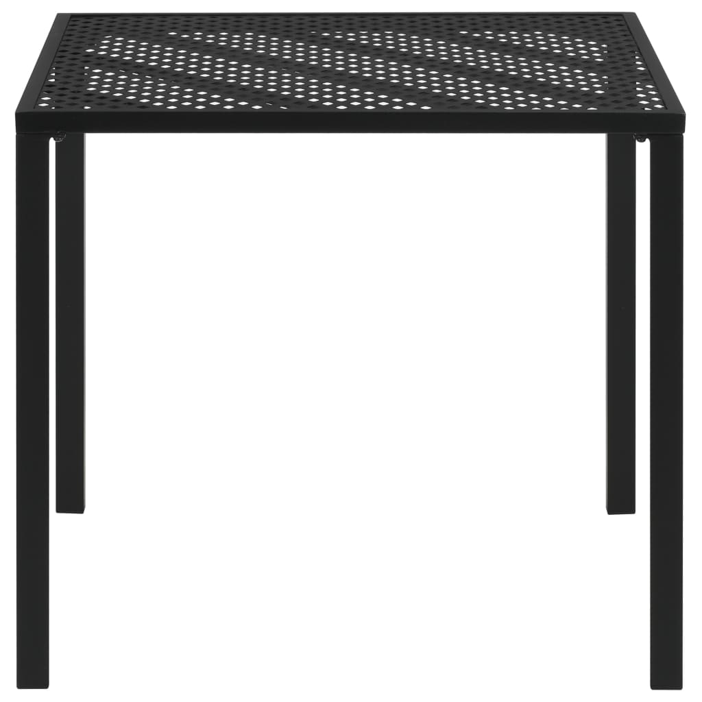 Gartentisch Schwarz 80x80x72 cm Stahl