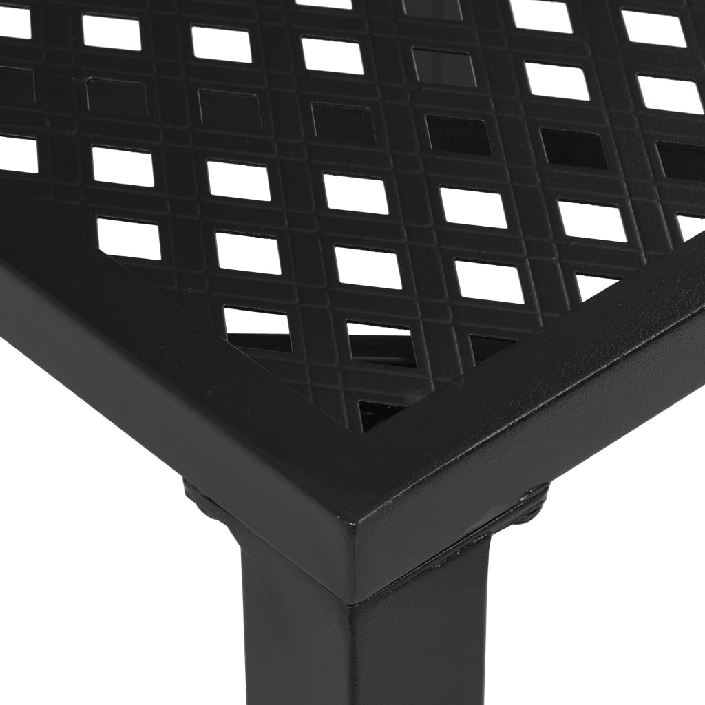 Gartentisch Schwarz 80x80x72 cm Stahl