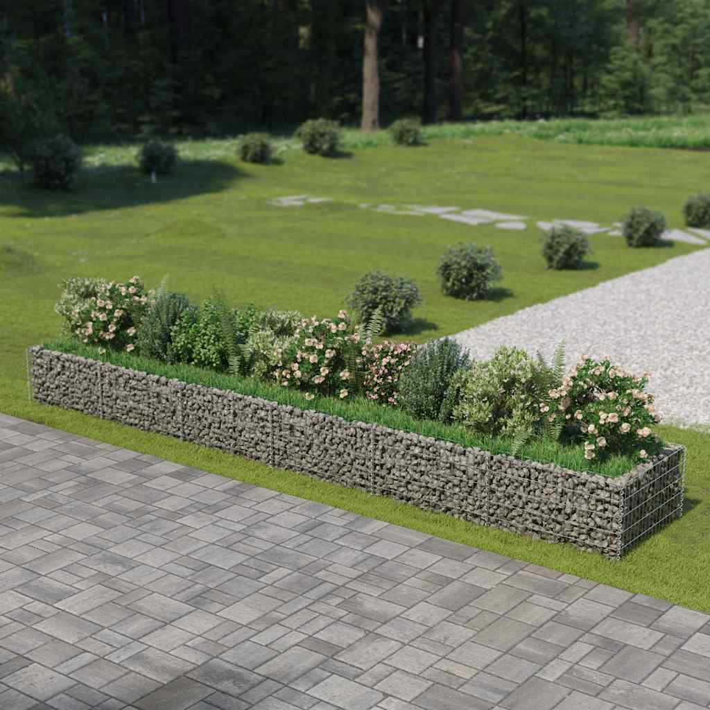 Gabionen-Hochbeet Verzinkter Stahl 540×90×50 cm