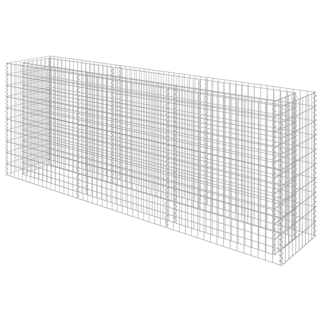 Gabionen-Hochbeet Verzinkter Stahl 270×50×100 cm