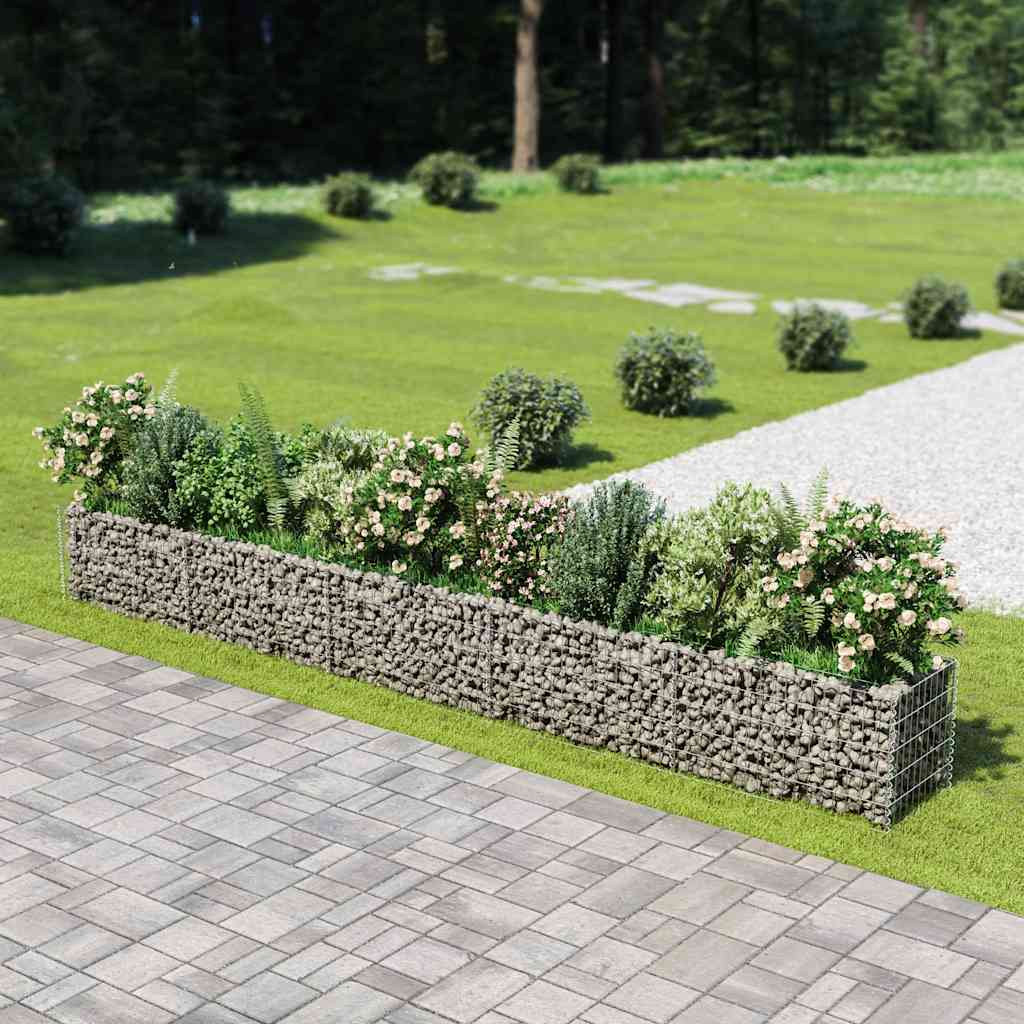Gabionen-Hochbeet Verzinkter Stahl 450×50×50 cm