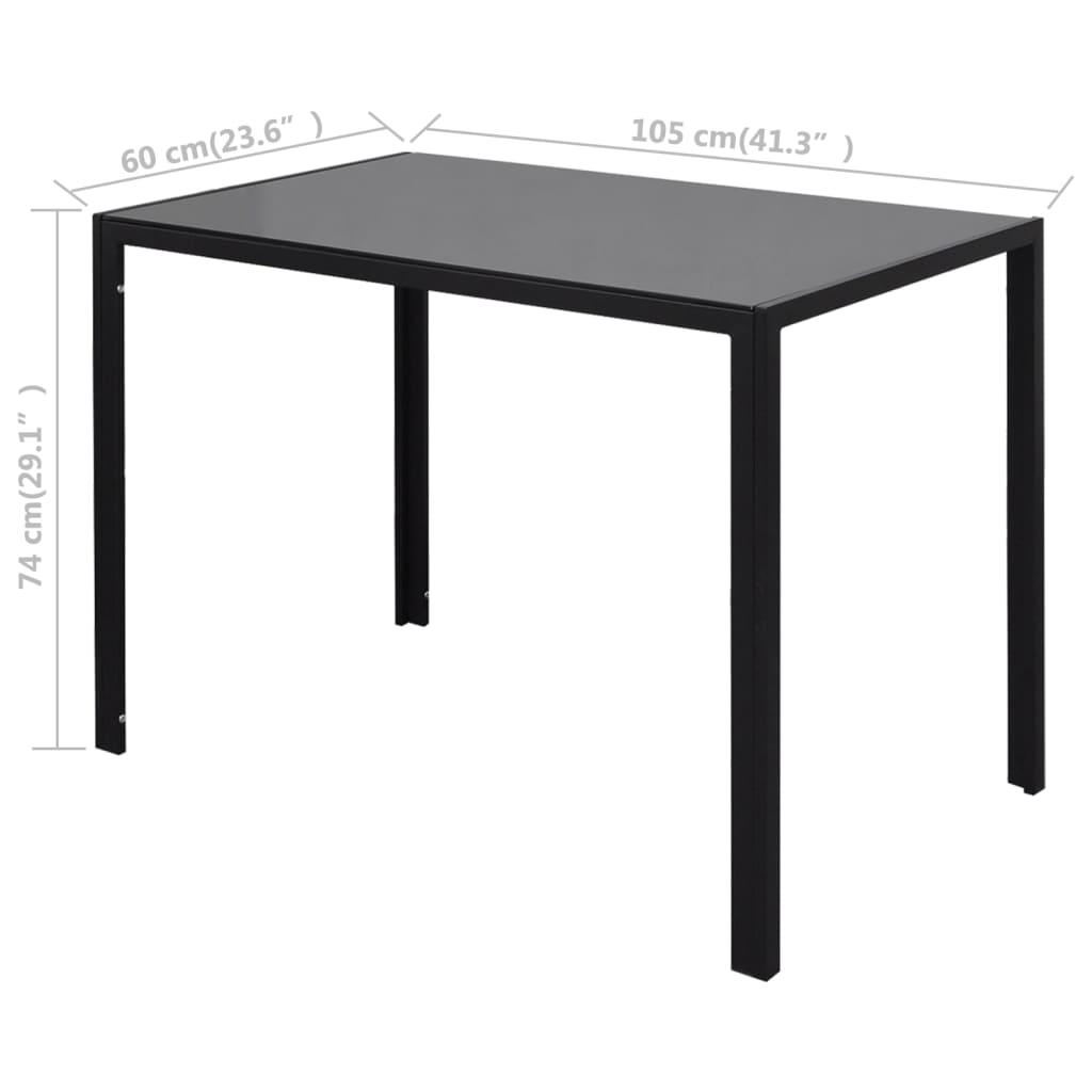 Essgruppe Tisch Stühle 5-tlg. Kunstleder Schwarz und Weiß