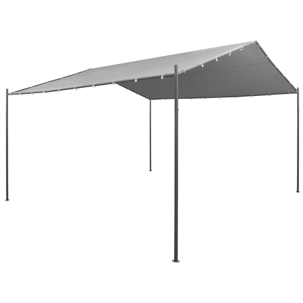 Gartenpavillon Stahl 400 x 400 x 260 cm Anthrazit